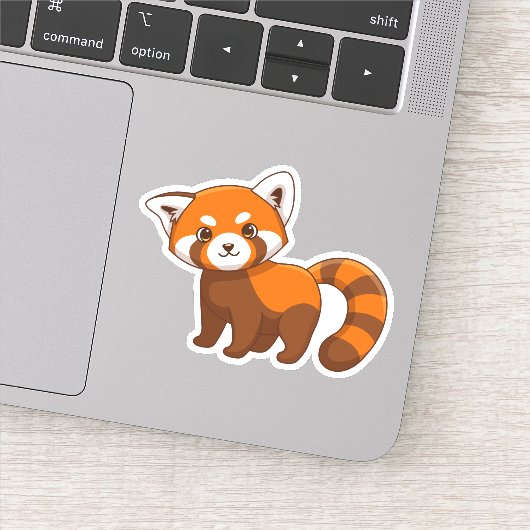 Sticker Panda roux mignon (Détail)