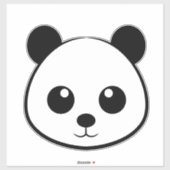 Sticker Panda souriant (Feuille)