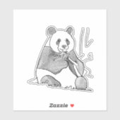 Sticker Panda tonic comique (Feuille)