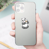 Sticker Panda with Coffee to go (Téléphone)