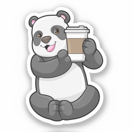 Sticker Panda with Coffee to go (Recto)