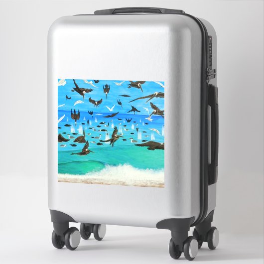 Sticker pandemonium pélican (Sur valise)