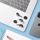 Sticker Pangolins à ventre noir (Ordinateur portable avec iPhone)