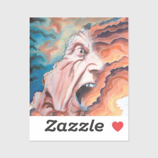 Sticker Panic Waves peinture à l'huile (Feuille)