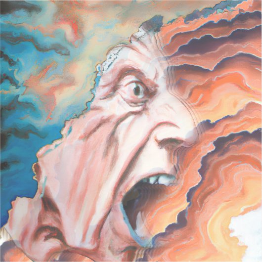 Sticker Panic Waves peinture à l'huile (Recto)