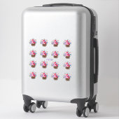 Sticker Panier de fleurs si joli (Sur valise)