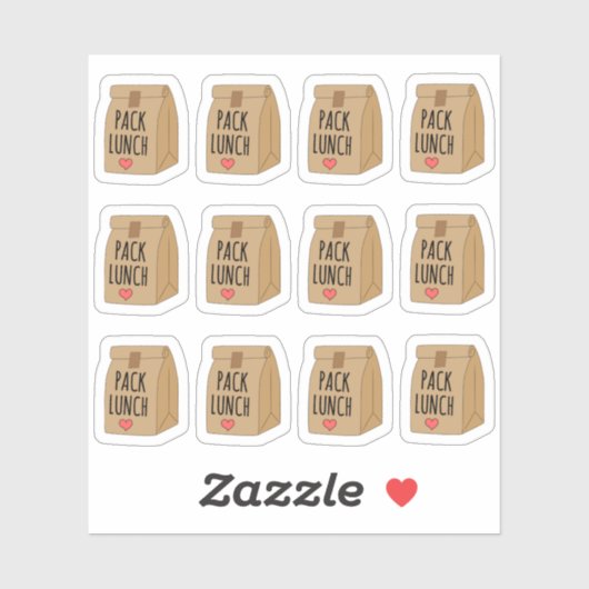 Sticker Panier Panier Déjeuner Préparation de repas Calend (Feuille)