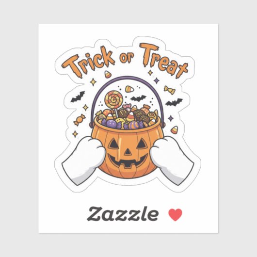 Sticker Paniers à coller ou à traiter - Cute Chat Hallowee (Feuille)