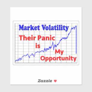 Sticker Panique du marché stock