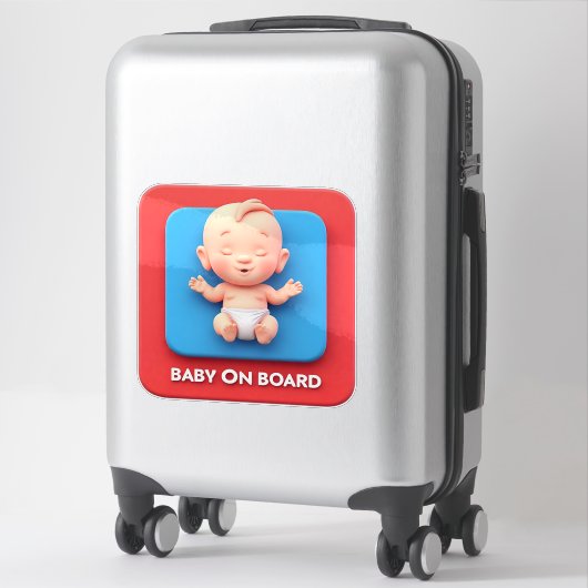 Sticker Panneau auto bébé à bord (Sur valise)