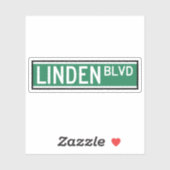 Sticker Panneau Boulevard Linden (Feuille)