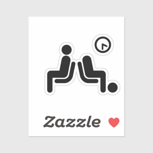 Sticker Panneau d'attente long (Feuille)