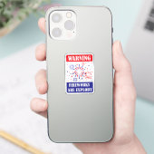 Sticker Panneau d'avertissement de feux d'artifice (Téléphone)