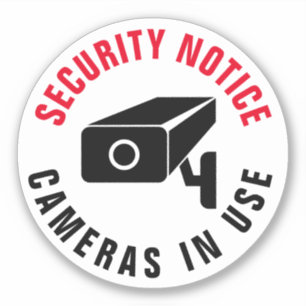Sticker Panneau d'avertissement de vidéosurveillance de sé