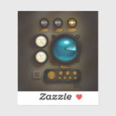 Sticker Panneau de configuration du navire antique Retro S (Feuille)