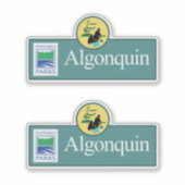 Sticker Panneau de la nature du parc Algonquin (Devant)