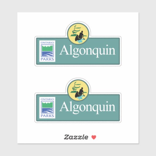 Sticker Panneau de la nature du parc Algonquin (Feuille)