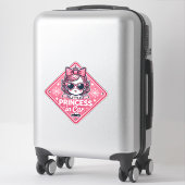 Sticker Panneau de la petite princesse en voiture (Sur valise)