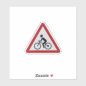 Sticker Panneau de la route à vélo (Feuille)