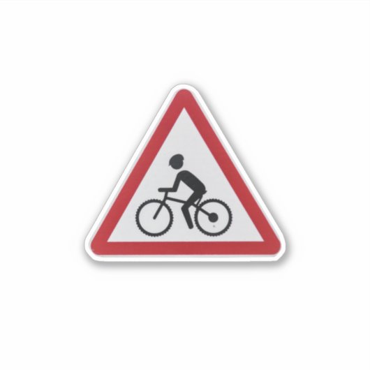 Sticker Panneau de la route à vélo (Devant)