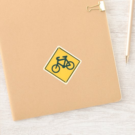 Sticker Panneau de la route à vélo (Carnet)