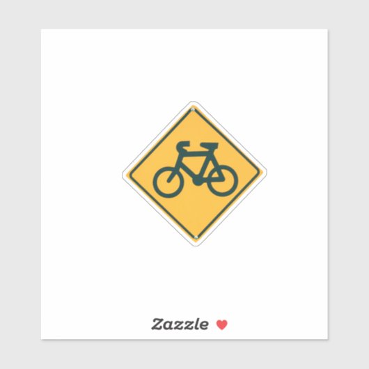 Sticker Panneau de la route à vélo (Feuille)