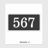 Sticker Panneau de numéro de porte de la chambre de l'hôte (Feuille)