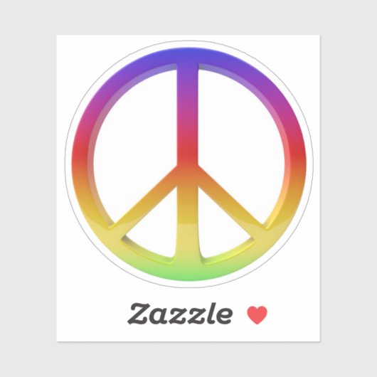 Sticker Panneau de paix (Feuille)