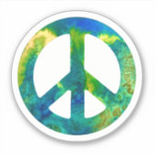 Sticker Panneau de paix vert mer (Devant)