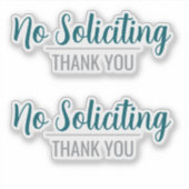 Sticker Panneau de porte d'entrée 'Pas de sollicitation' (Devant)