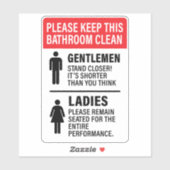 Sticker panneau de salle de bain amusant (Feuille)