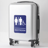 Sticker Panneau de salle de bains accessible aux personnes (Sur valise)