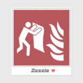 Sticker Panneau de sécurité de la couverture d'incendie (Feuille)