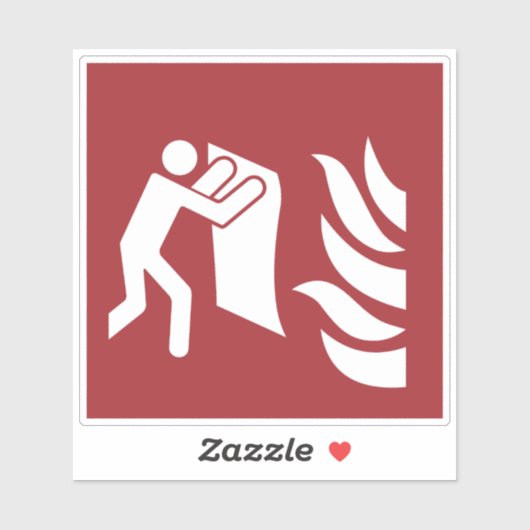 Sticker Panneau de sécurité de la couverture d'incendie (Feuille)