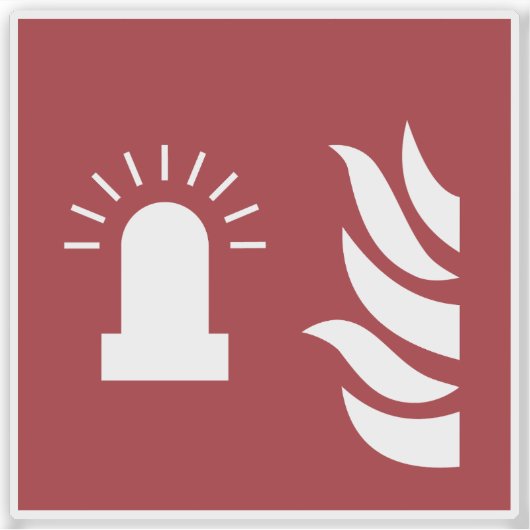 Sticker Panneau de sécurité de l'alarme incendie (Devant)