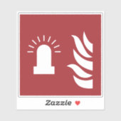 Sticker Panneau de sécurité de l'alarme incendie (Feuille)