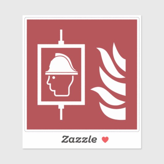 Sticker Panneau de sécurité de l'ascenseur des pompiers (Feuille)