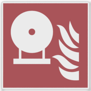 Sticker Panneau de sécurité de l'extincteur fixe