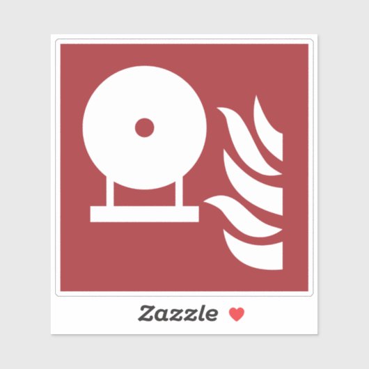 Sticker Panneau de sécurité de l'extincteur fixe (Feuille)