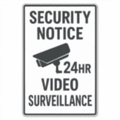 Sticker Panneau de sécurité de surveillance vidéo 24 heure (Devant)