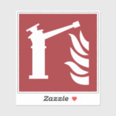 Sticker Panneau de sécurité du moniteur d'incendie (Feuille)