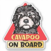 Sticker Panneau de signalisation Cavapoo à bord Jouet Chie (Devant)