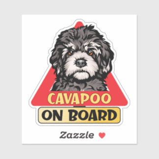 Sticker Panneau de signalisation Cavapoo à bord Jouet Chie