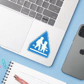 Sticker Panneau de signalisation scolaire >> Japonais (Ordinateur portable avec iPhone)