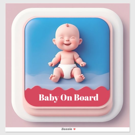 Sticker Panneau de voiture Bébé à bord (Feuille)
