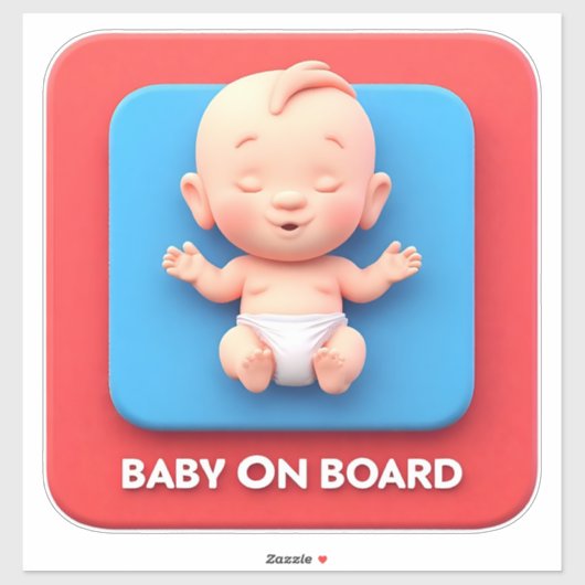 Sticker Panneau de voiture Bébé à bord (Feuille)