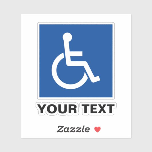 Sticker Panneau d'handicap pour fauteuil roulant bleu (Feuille)