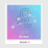 Sticker Panneau étoile Leo Zodiac Horoscope Constellation (Feuille)