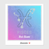 Sticker Panneau étoile Poissons Zodiac Horoscope Constella (Feuille)