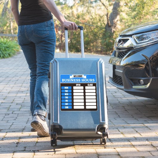 Sticker Panneau Heures d'ouverture (Valise Insitu)